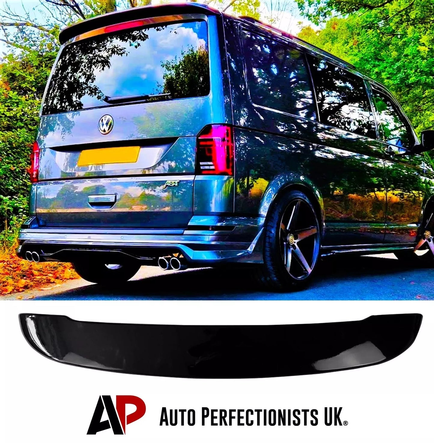 VW Transporter T6 Car Rear Roof Spoiler 2015-2024 Tailgate Gloss Black