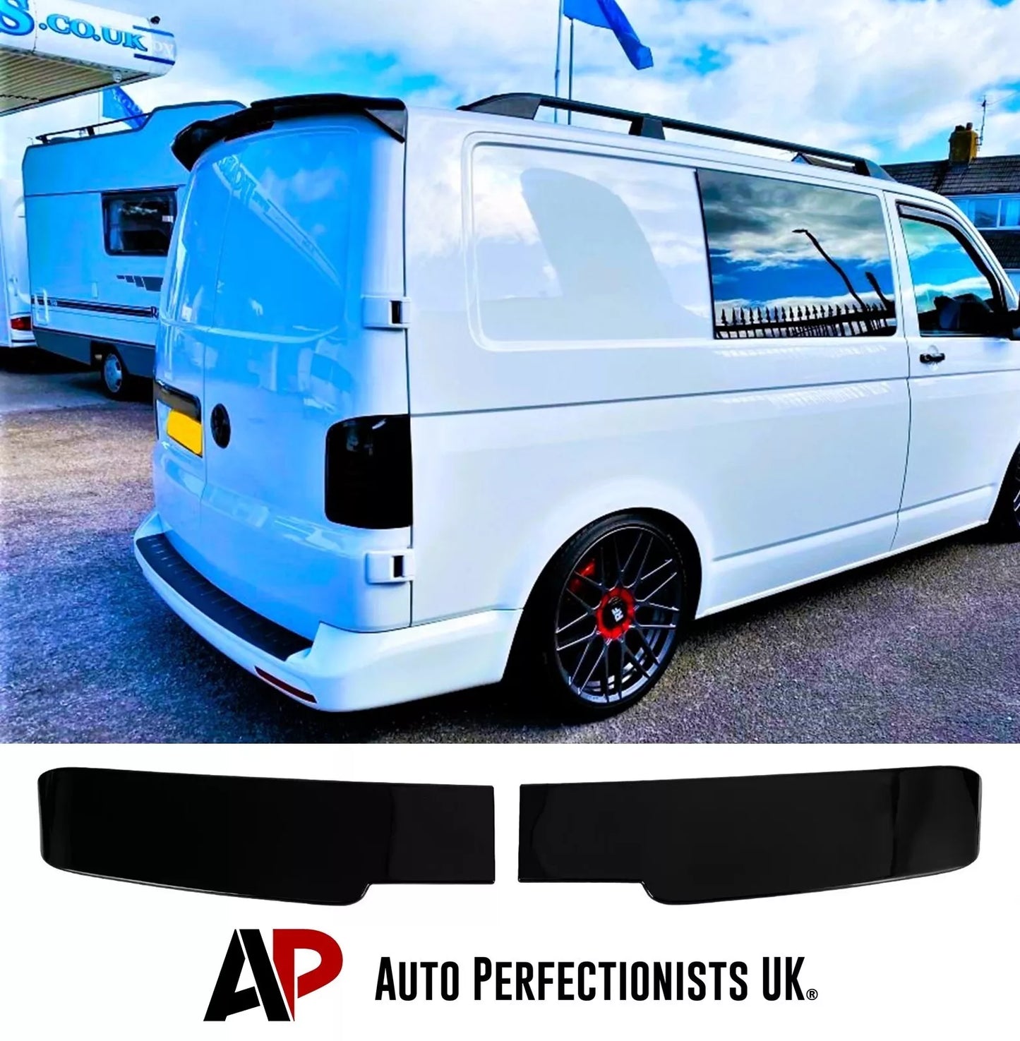 VW Transporter T6 Car Rear Roof Spoiler 2015-2024 Gloss Black