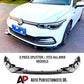 VW Golf MK8 GTI GTD R Line Front Splitter 2020-2024 Gloss Black