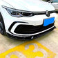 VW Golf MK8 GTI GTD R Line Front Splitter 2020-2024 Gloss Black