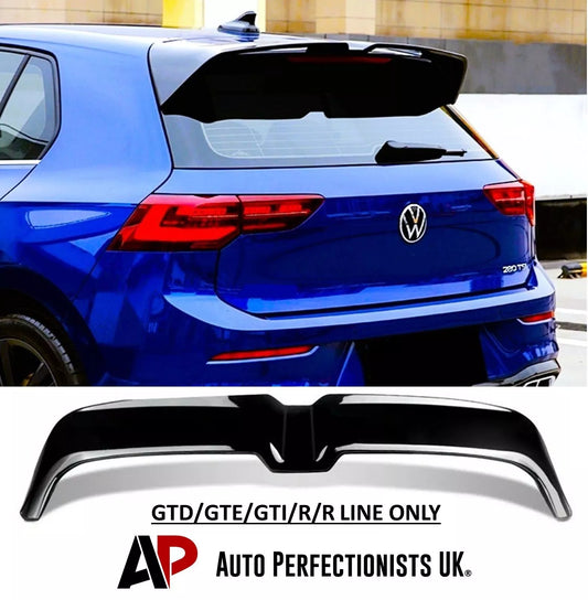 VW Golf MK8 Car Rear Roof Spoiler R GTD GTI 2019-2024 Gloss Black