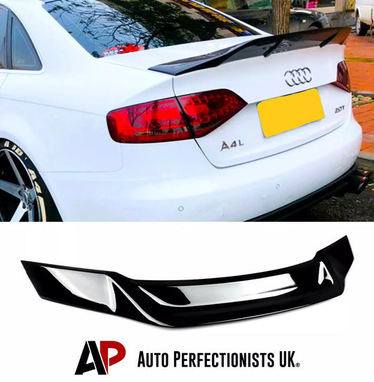 Audi A4 B8 Saloon Car Rear Spoiler 2008-2016 Gloss Black