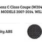 Mercedes C Class Coupe W204 Car Rear Spoiler 2007-2014 Carbon Fibre