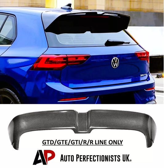 VW Golf MK8 Car Rear Roof Spoiler R GTD GTI Carbon Fibre