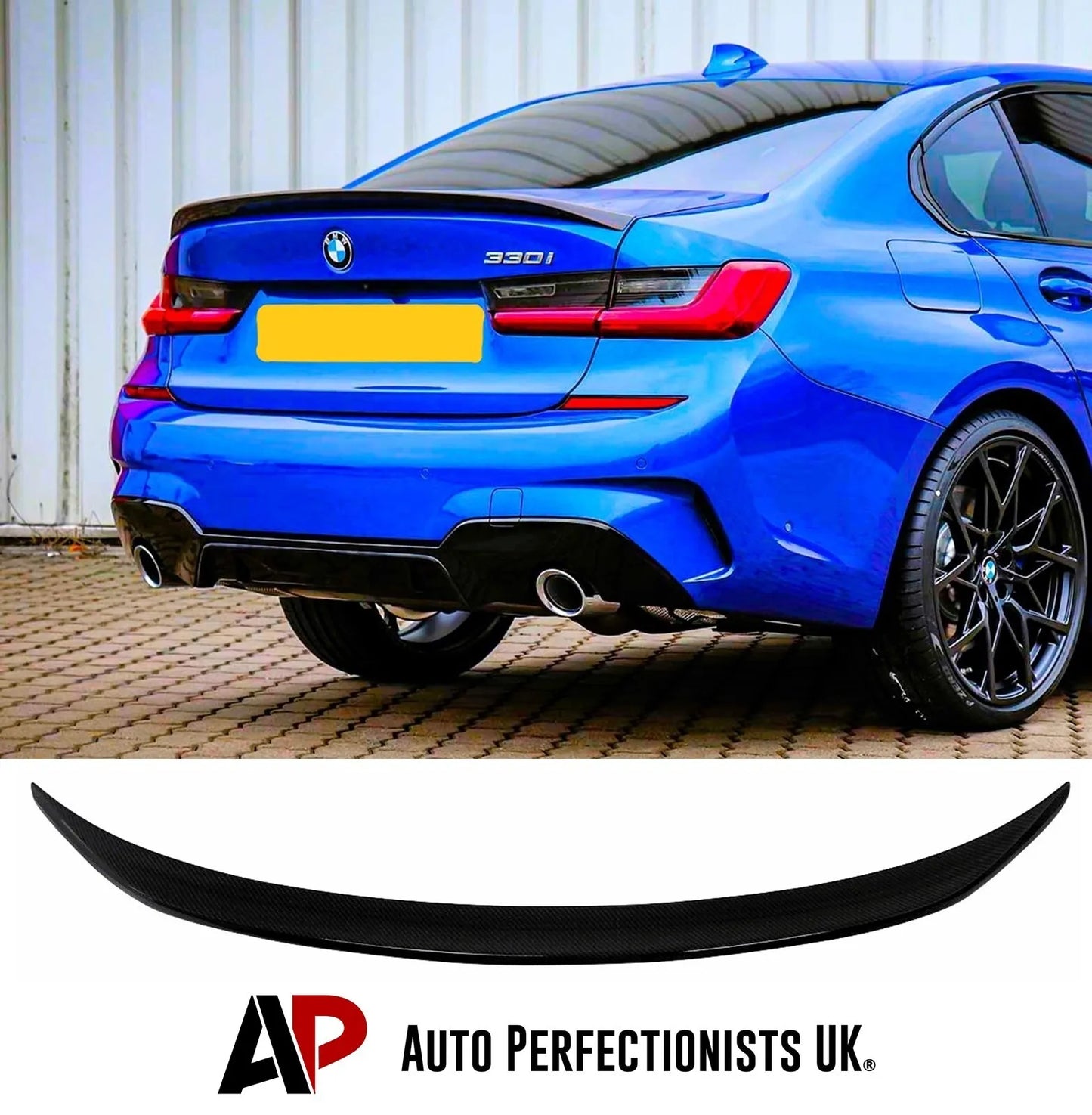 BMW 3 Series M3 G20 G80 Car Rear Spoiler 2018-2024 Gloss Black