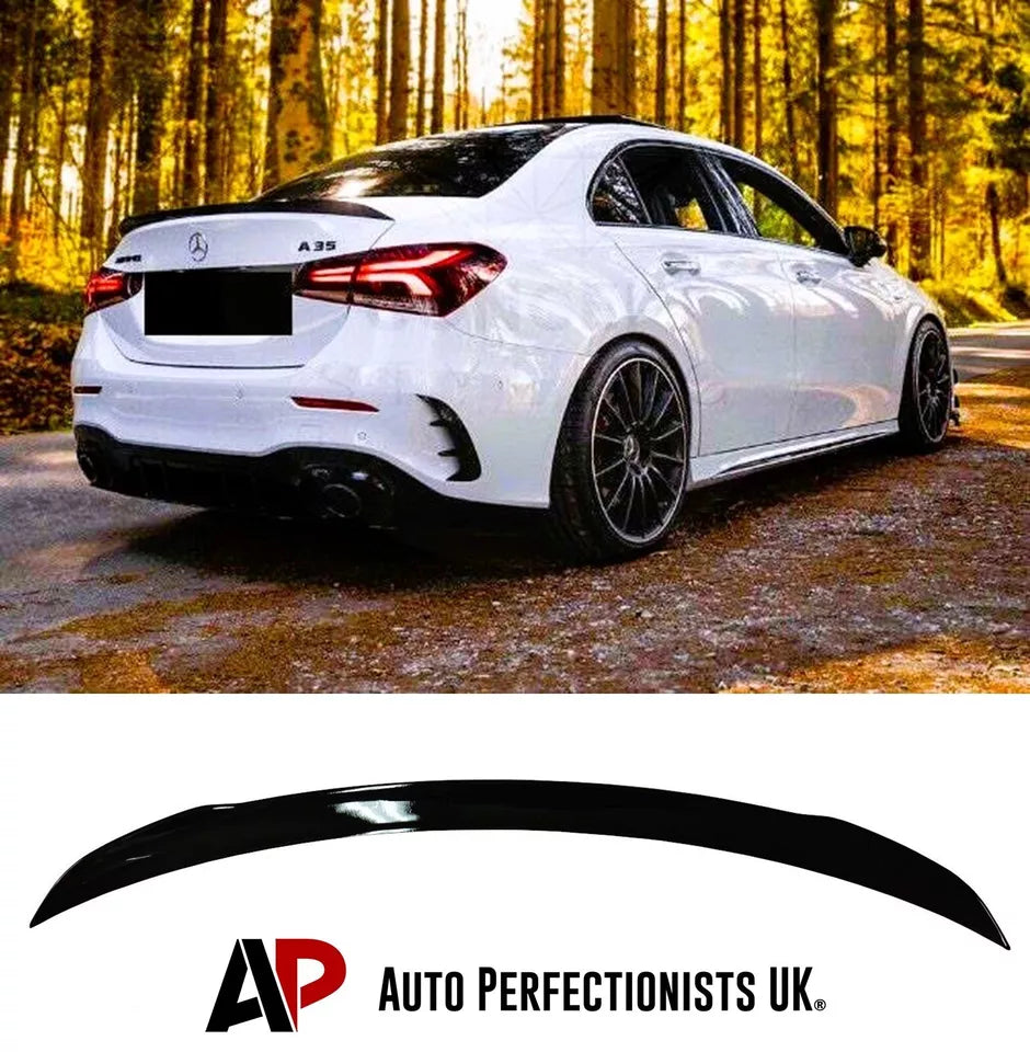 Mercedes A Class Saloon V177 AMG Car Rear Spoiler 2018-24 Gloss Black