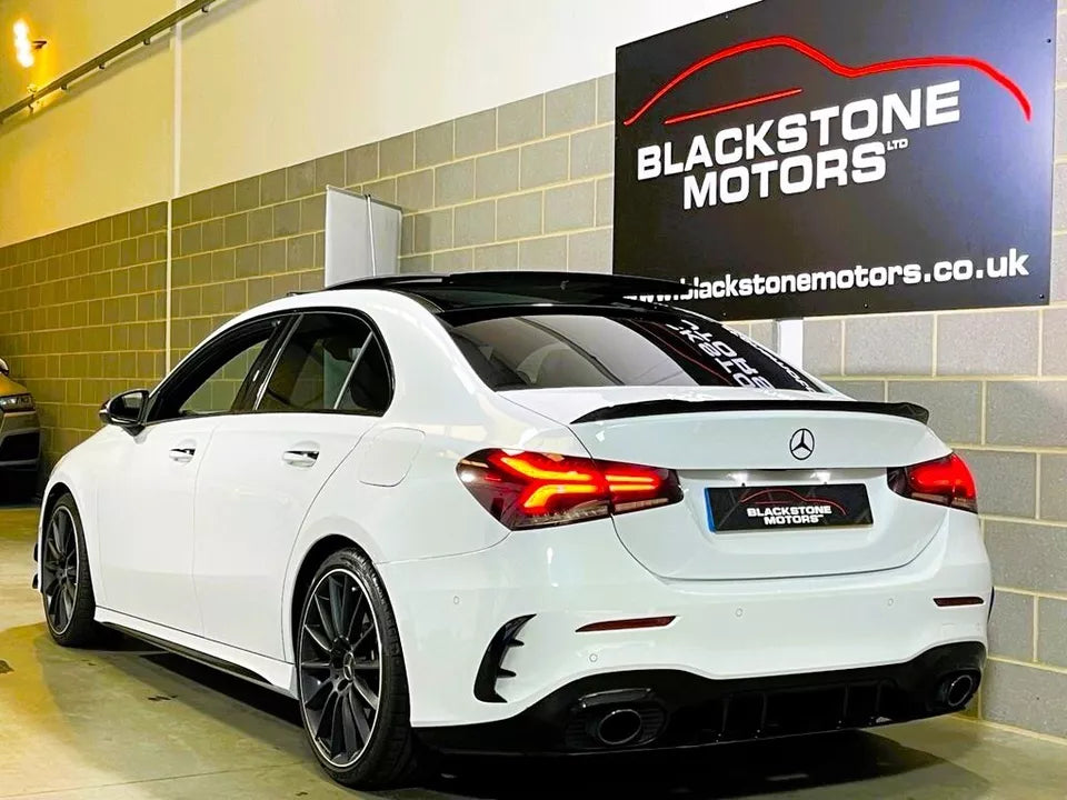 Mercedes A Class Saloon V177 AMG Car Rear Spoiler 2018-24 Gloss Black