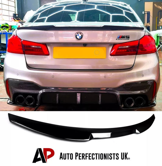 BMW 5 Series M5 G30 F90 Car Rear Spoiler 2016-24 M4 Style Gloss Black