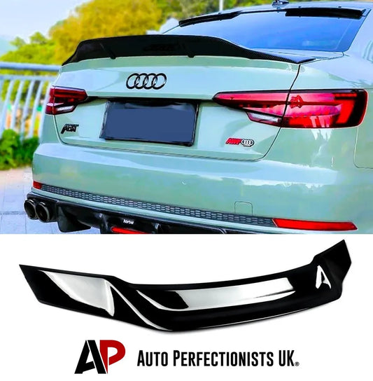 Audi A4 B9 Saloon Car Rear Spoiler 2016-2024 Gloss Black