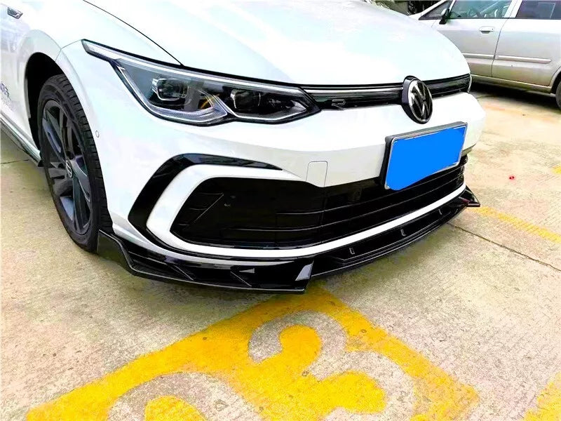 VW Golf MK8 GTI GTD R Line Front Splitter 2020-2024 Carbon Fibre