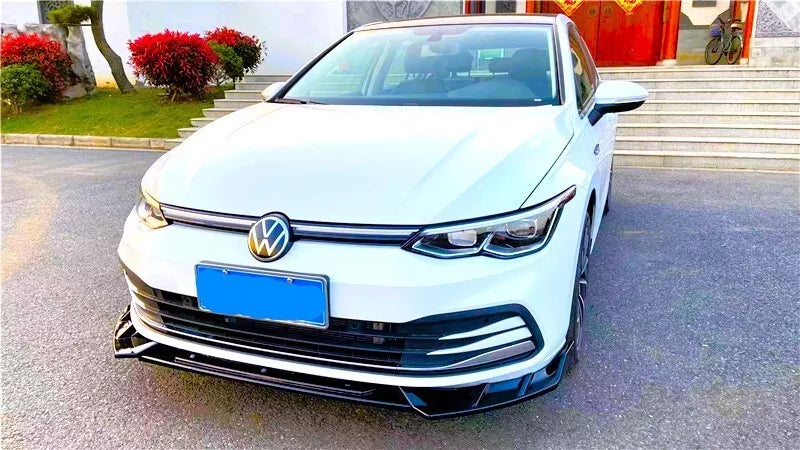 VW Golf MK8 GTI GTD R Line Front Splitter 2020-2024 Carbon Fibre