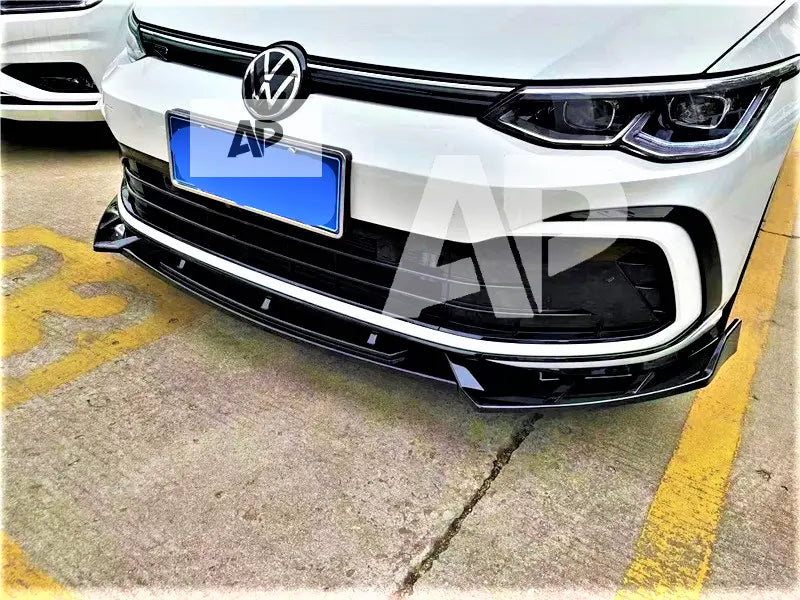 VW Golf MK8 GTI GTD R Line Front Splitter 2020-2024 Carbon Fibre