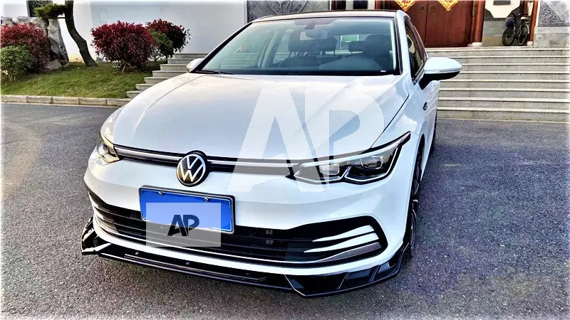 VW Golf MK8 GTI GTD R Line Front Splitter 2020-2024 Carbon Fibre
