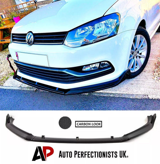 VW Volkswagen Polo MK5 Front Splitter 2009-2017 Carbon Fibre