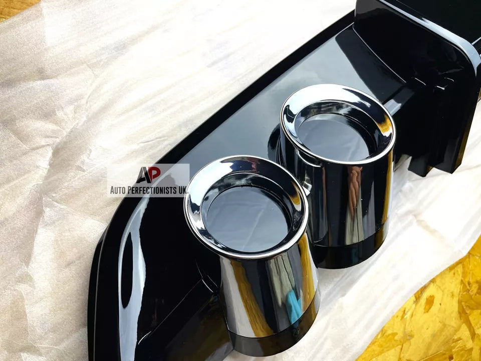 VW Polo MK5 6C Rear Valance Diffuser 2014-2017 Gloss Black