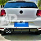 VW Polo MK5 6C Rear Valance Diffuser 2014-2017 Gloss Black