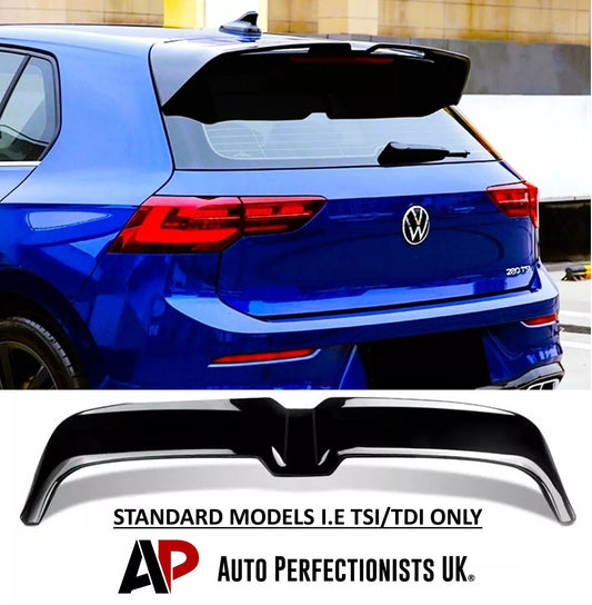 VW Golf MK8 Car Rear Roof Spoiler TSI TDI Gloss Black