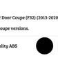 BMW 4 Series Coupe F32 Car Rear Spoiler 2013-2020 Gloss Black