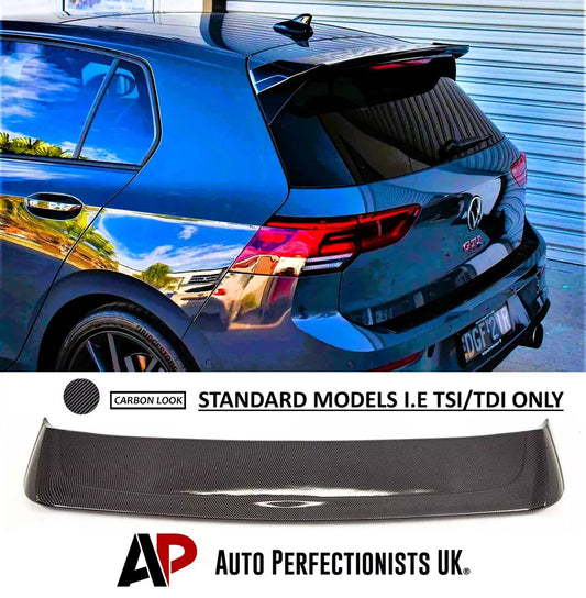 VW Golf MK8 Car Rear Roof Spoiler TSI TDI Osir Style Carbon Fibre