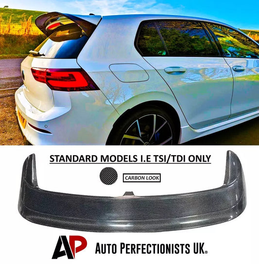 VW Golf MK8 Car Rear Roof Spoiler 2019-2024 CS Clubsport Carbon Fibre