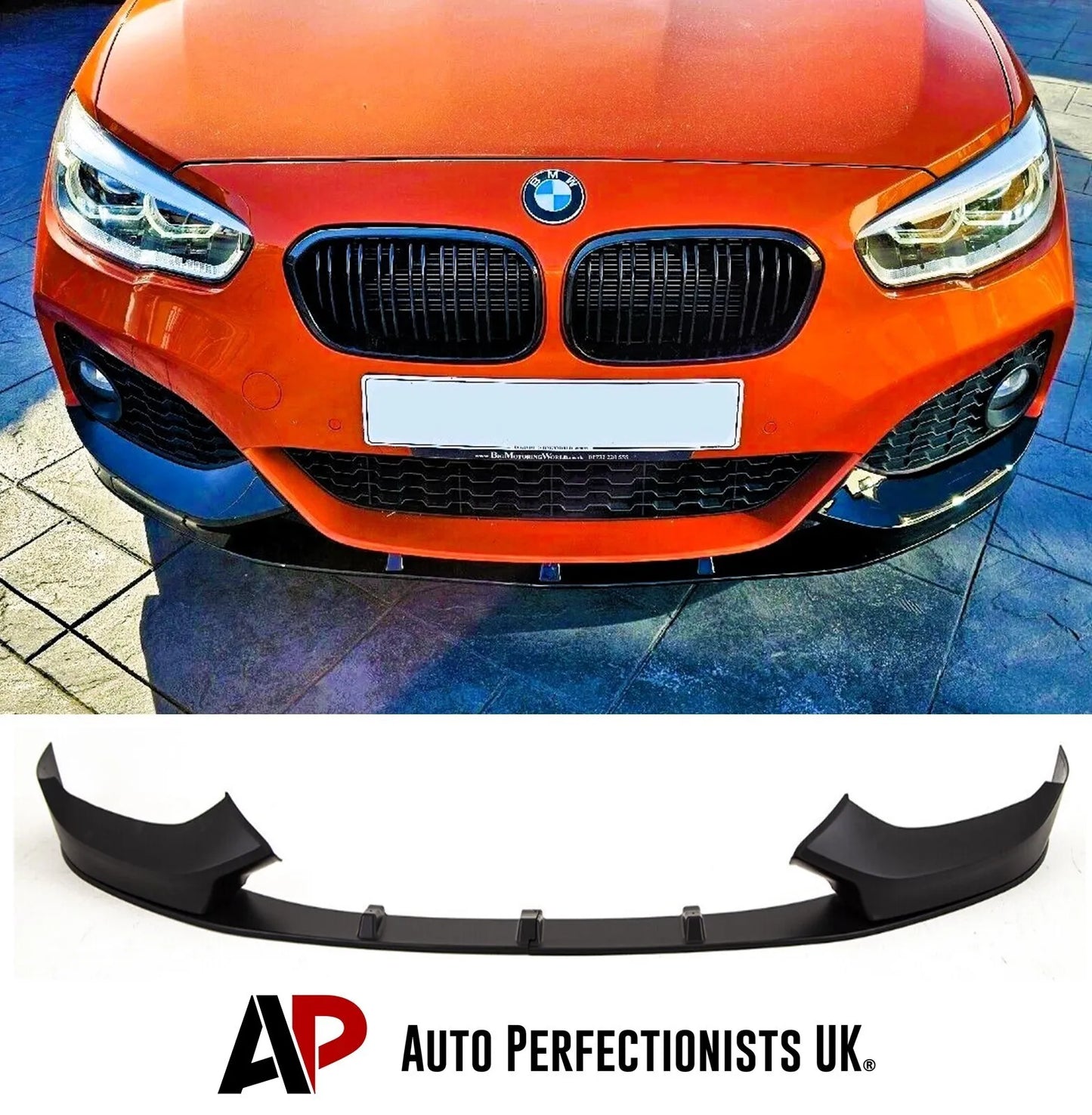 BMW 1 Series F20 F21 LCI Front Splitter 2015-2019 Gloss Black