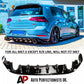 VW Golf MK7.5 TCR Style Rear Diffuser Spoiler ABS Gloss Black