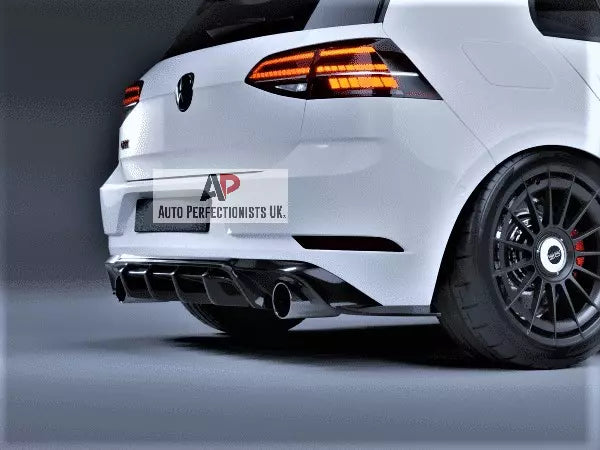 VW Golf GTI Rear Valance Diffuser 2016-2020 TCR Style Gloss Black