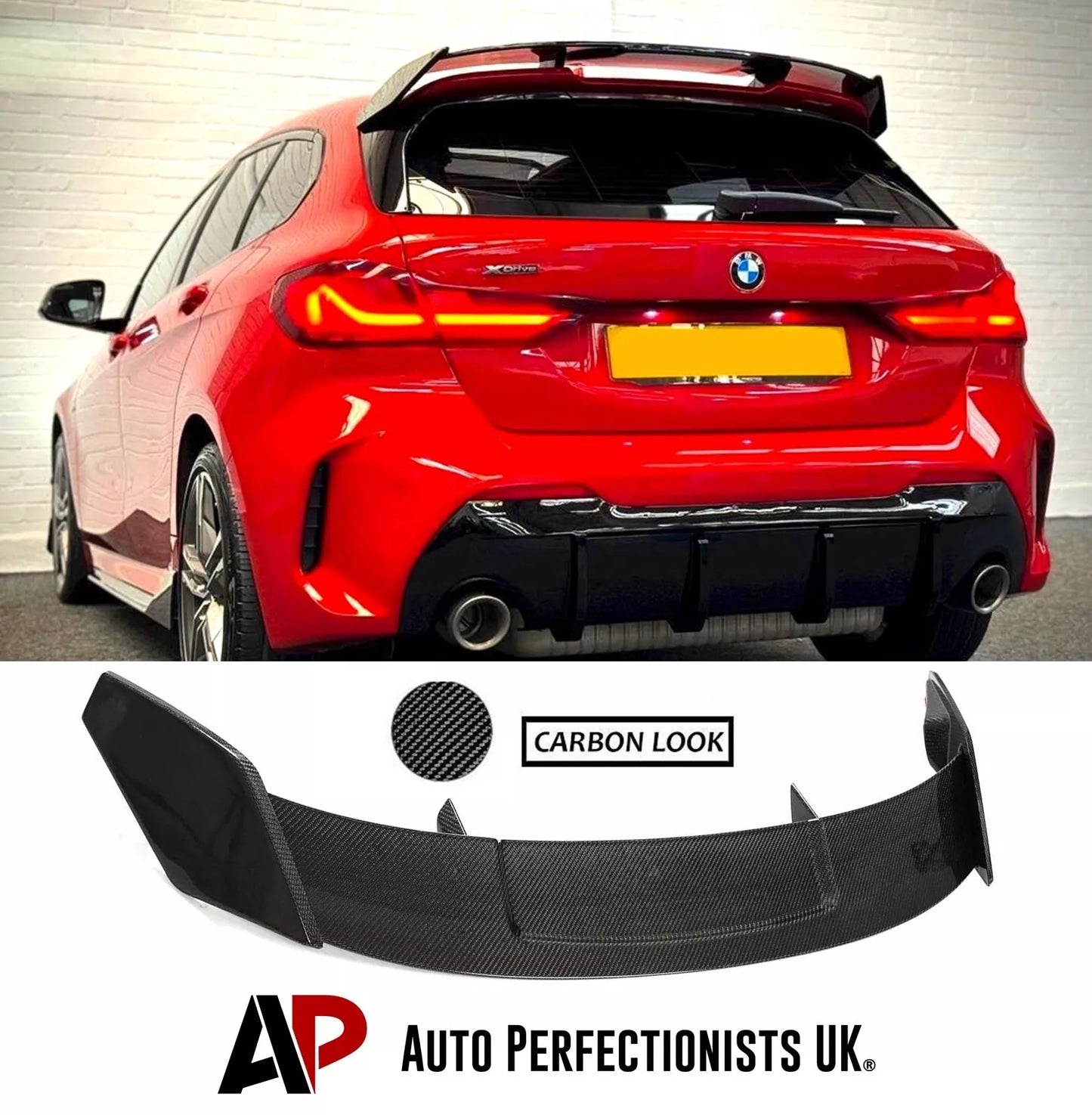 BMW 1 Series F40 Car Rear Roof Spoiler 2020-2024 Carbon Fibre