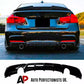 BMW 3 Series F30 Rear Valance Diffuser Dual Exit 2011-2019 Gloss Black