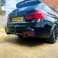 BMW 3 Series F30 Rear Valance Diffuser Dual Exit 2011-2019 Gloss Black