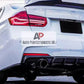BMW 3 Series F30 Rear Valance Diffuser Dual Exit 2011-2019 Gloss Black