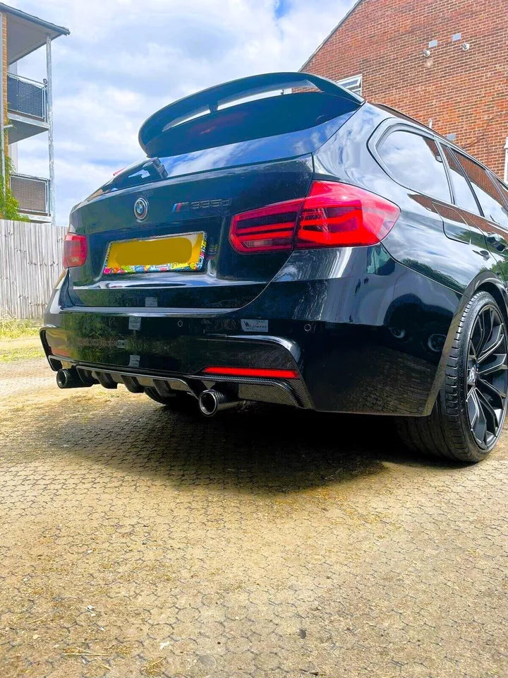 BMW 3 Series Rear Valance Diffuser Dual Exit 2011-2019 Carbon Fibre