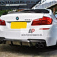 BMW 5 Series Rear Valance Diffuser Quad Exhaust 2010-2017 Gloss Black