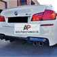 BMW 5 Series Rear Valance Diffuser Quad Exhaust 2010-2017 Gloss Black