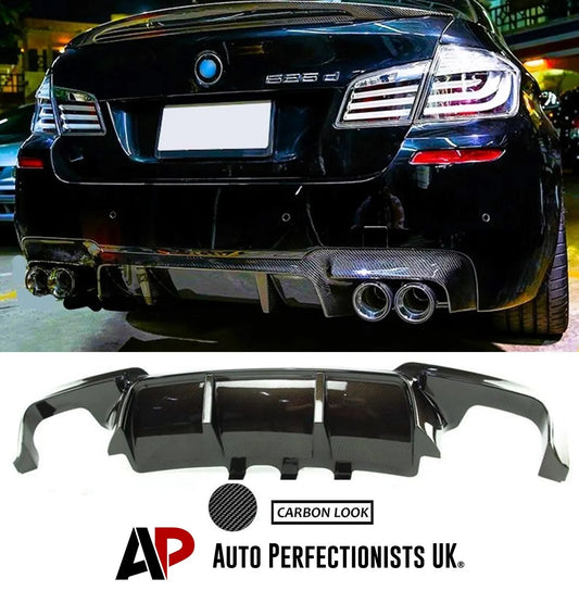 BMW 5 Series Rear Valance Diffuser Quad Exhaust 2010-2017 Carbon Fibre