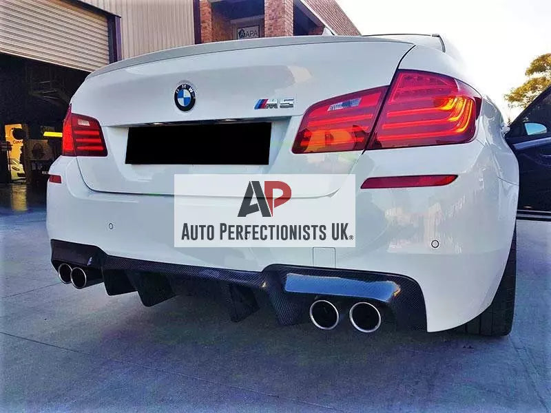 BMW 5 Series Rear Valance Diffuser Quad Exhaust 2010-2017 Carbon Fibre