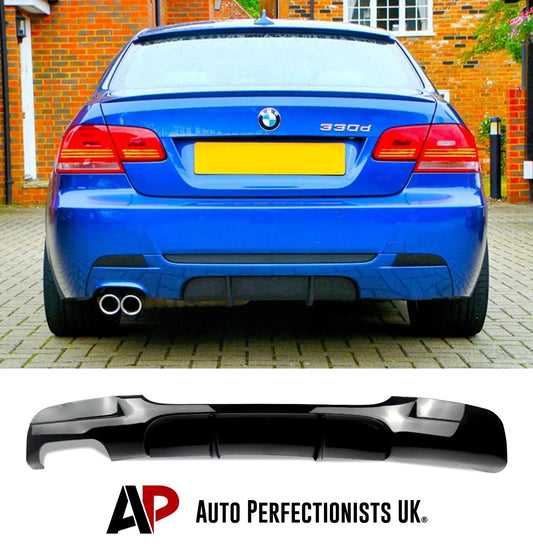 BMW 3 Series Rear Valance Diffuser Spoiler 2004-2012 Gloss Black