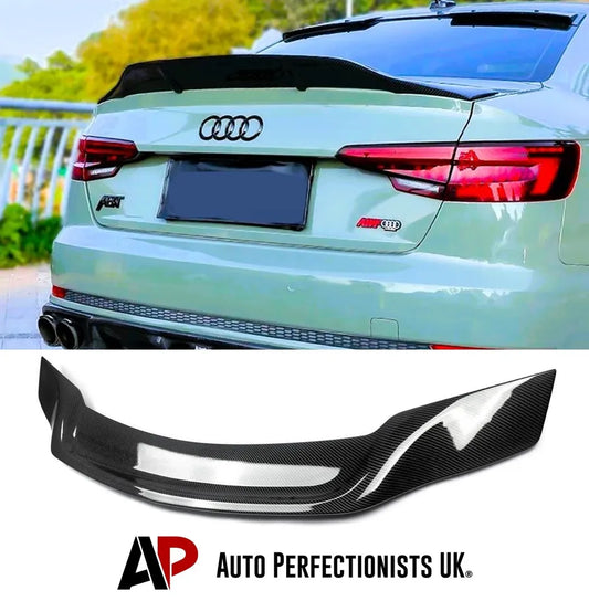 Audi A4 B9 Saloon Car Rear Spoiler 2016-2024 Carbon Fibre