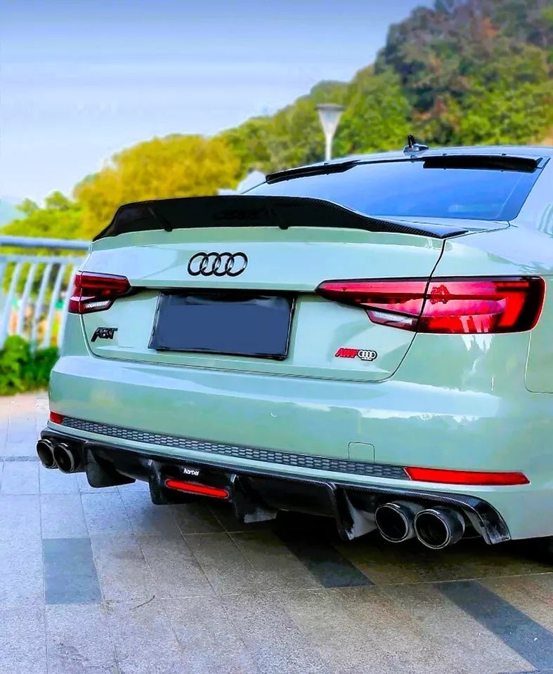 Audi A4 B9 Saloon Car Rear Spoiler 2016-2024 Carbon Fibre
