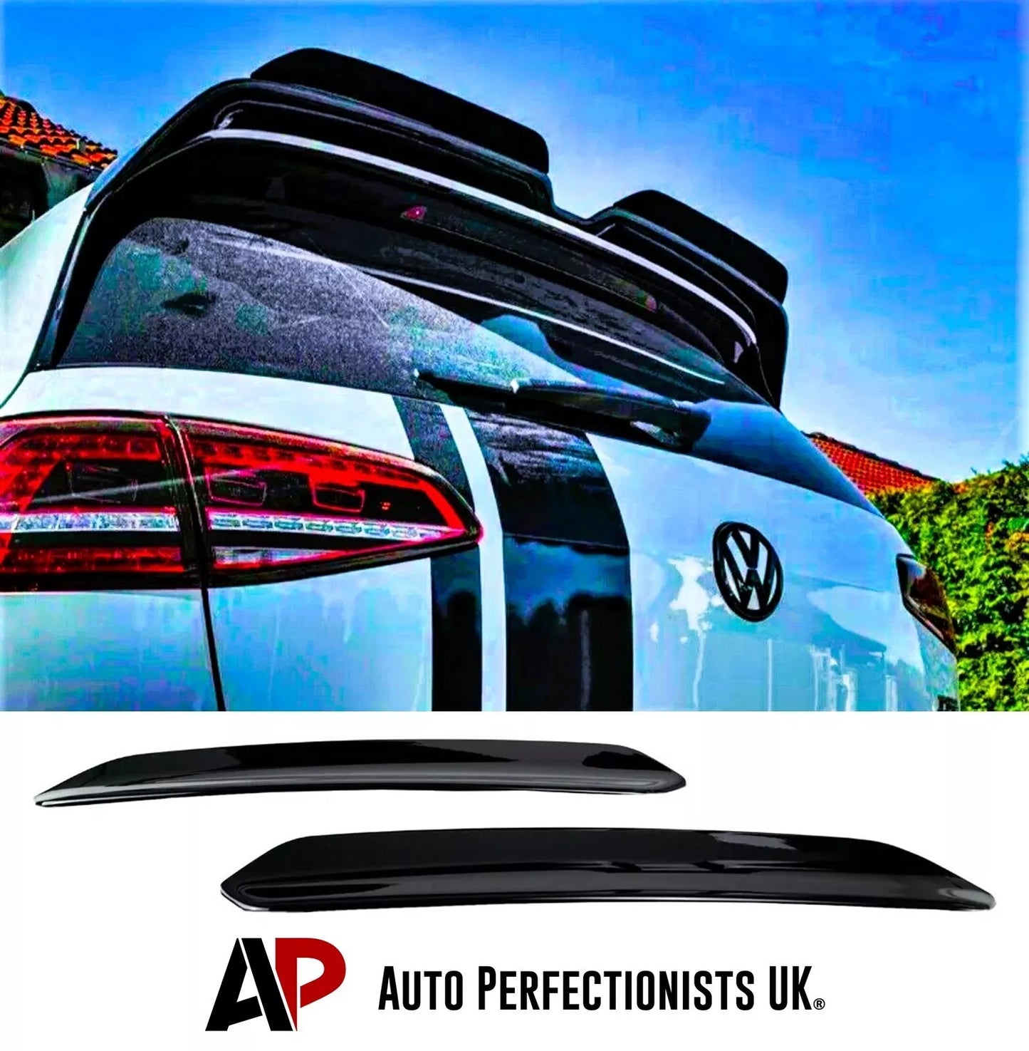 VW Golf R GTD GTI MK7 MK7.5 Car Rear Spoiler 2013-2020 Unpainted