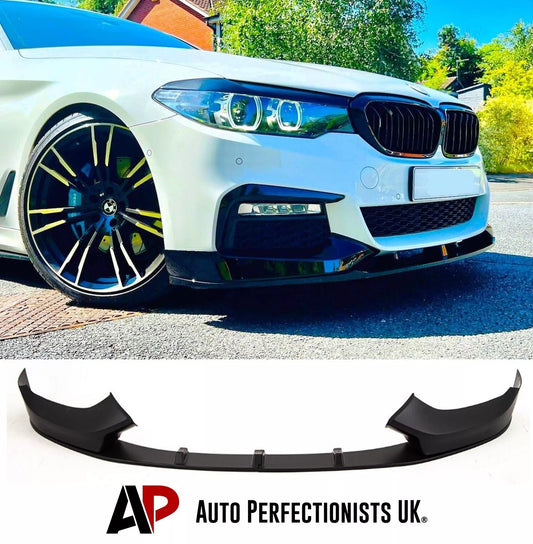 BMW 5 Series G30 G31 PRE-LCI Front Splitter 2017-2024 Gloss Black