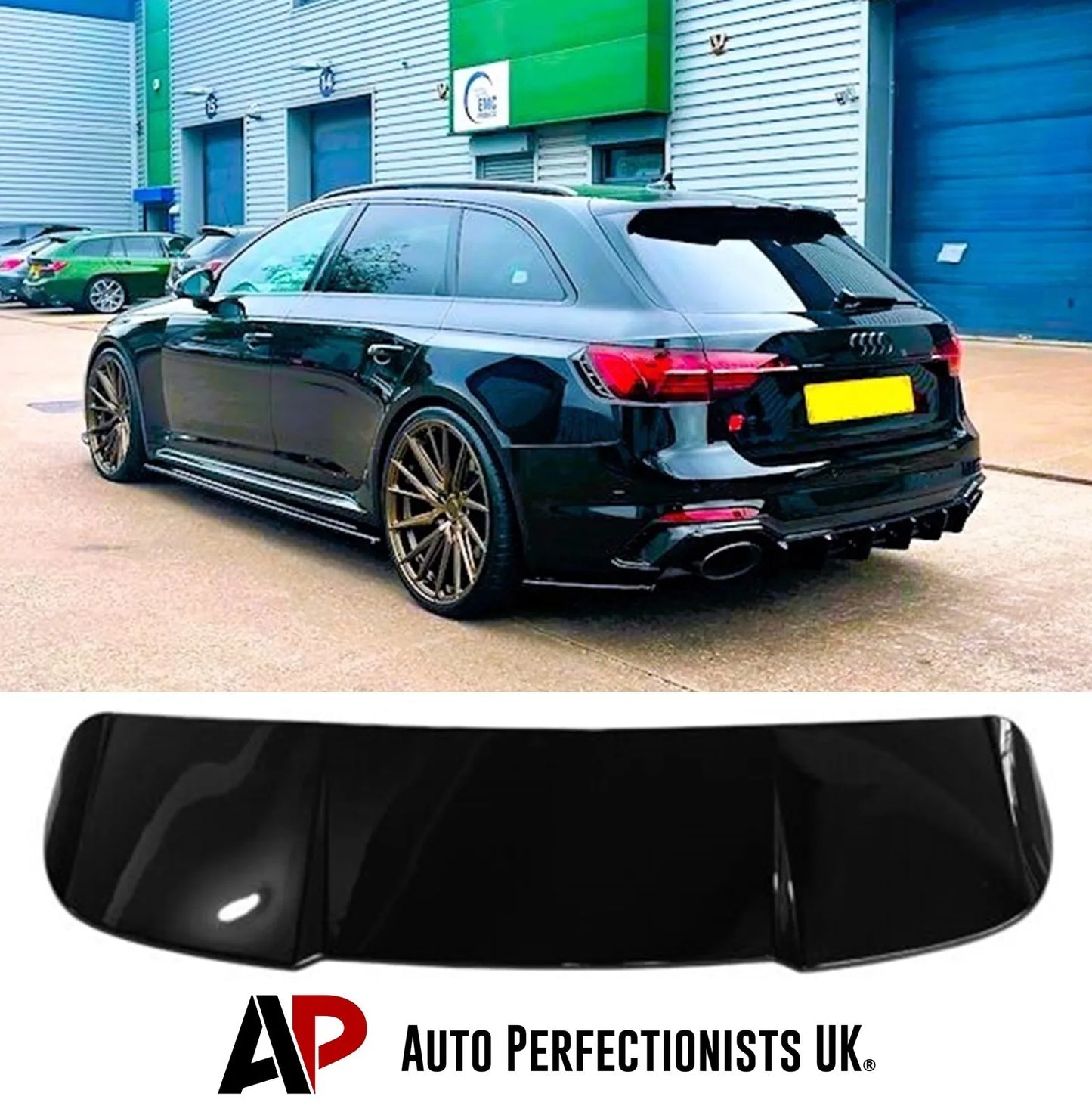 Audi A4 B9 Avant Estate 8W Car Rear Roof Spoiler 2016-24 Gloss Black