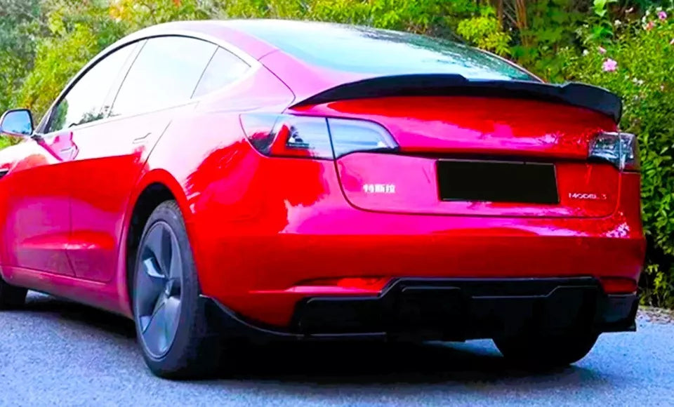 Tesla Model 3 Car Rear Spoiler 2017-2024 Gloss Black
