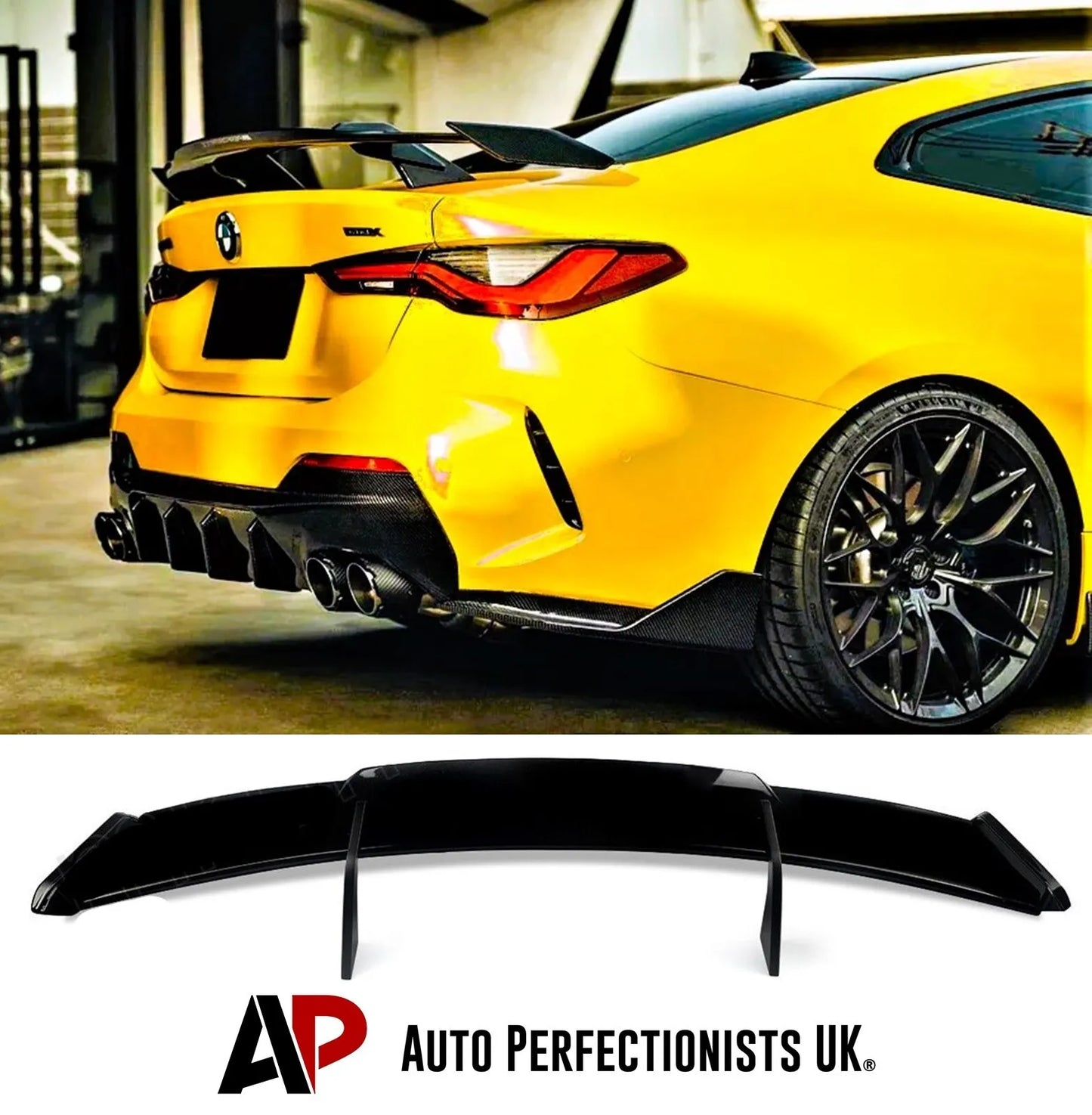 BMW M3 G80 M4 G82 MP Car Rear Spoiler 2020-2024 Gloss Black