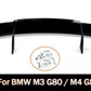 BMW M3 G80 M4 G82 MP Car Rear Spoiler 2020-2024 Gloss Black
