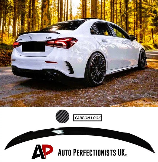 Mercedes A Class Saloon V177 Car Rear Spoiler 2018-2024 Carbon Fibre