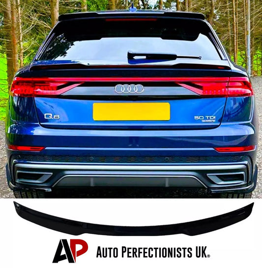 Audi Q8 SQ8 RSQ8 4X4 SUV Car Rear Mid Spoiler .2018-2024 Gloss Black