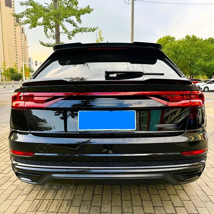 Audi Q8 SQ8 RSQ8 4X4 SUV Car Rear Mid Spoiler .2018-2024 Gloss Black