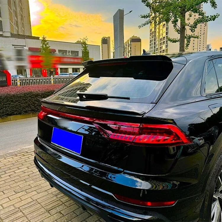 Audi Q8 SQ8 RSQ8 4X4 SUV Car Rear Mid Spoiler .2018-2024 Gloss Black
