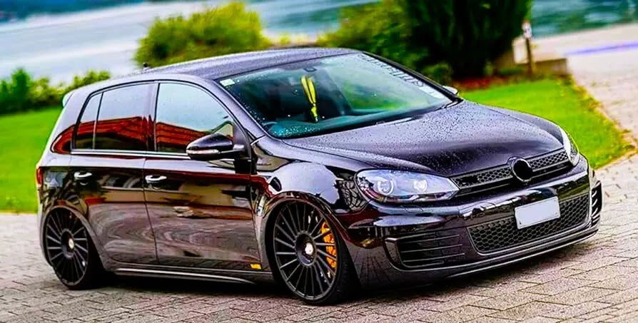 VW Golf MK6 GTD Fog Lamp Covers Front Bumper 2008-2013 Gloss Black